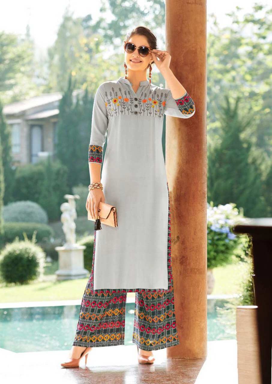 Rangjyot Parin Vol-1 Rayon Palazzo Kurti Sets Rangjyot Parin Vol-1 Rayon Palazzo Kurti Sets